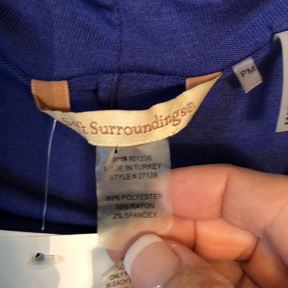 NWT Soft Surroundings Royal Blue Weekend Layer Top szMp - Picture 5 of 6